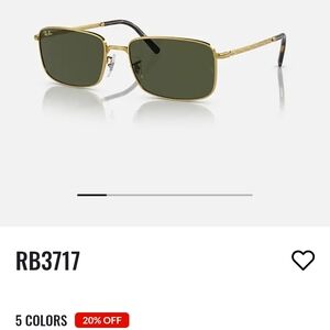 Ray-Ban Gold and Green Sunglasses